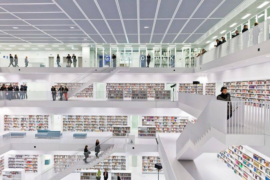 Biblioteca de Stuttgart Alemanha (Foto: Reprodução)